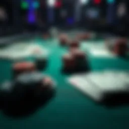 A poker table with chips and playing cards, symbolizing a home game facing uncertainty after a player's death