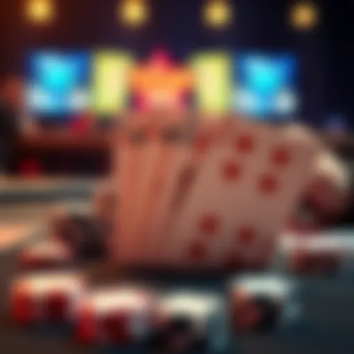 A hand of poker showing top pair with a weak kicker, positioned on a table with chips and cards