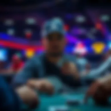 Poker player at final table A tense moment as a poker player considers going all-in with pocket eights at the final table