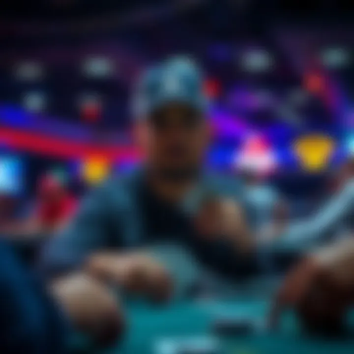 Poker player at final table A tense moment as a poker player considers going all-in with pocket eights at the final table