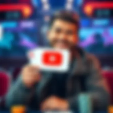 A poker vlogger smiling while holding a YouTube play button award, indicating success and achievements in their two-year journey.