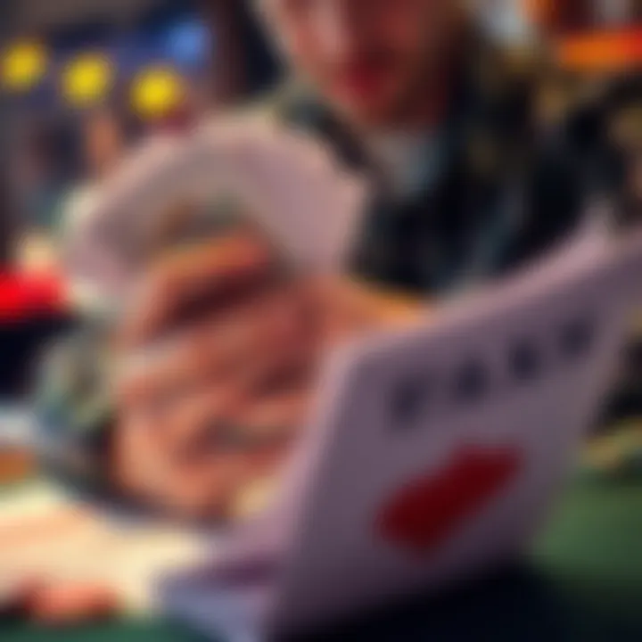 A person holding a large stack of cash while reviewing tax documents related to poker winnings