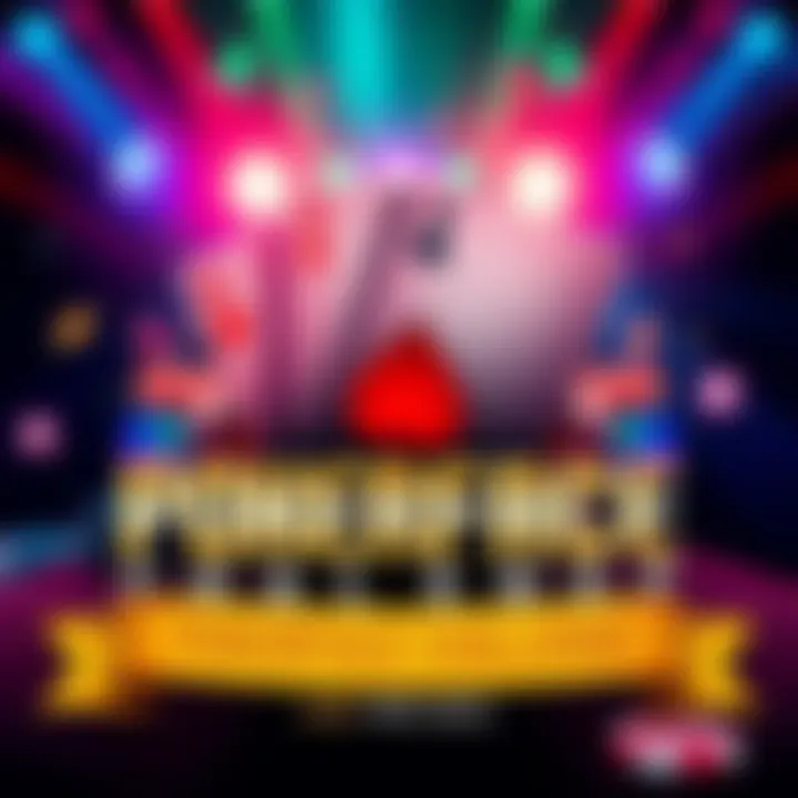 A colorful graphic showcasing the Pokerface Challenge with vibrant playing cards and a cash prize banner