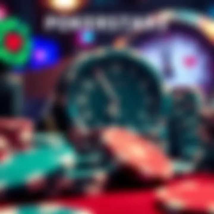 Overview of Pokerstars MTT Turbo Sit and Go tournaments being removed with poker chips and a clock in the background.