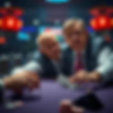 A defeated former politician reacts after losing a huge $1 million pot to Alan Keating, showing disappointment and frustration at a card table.