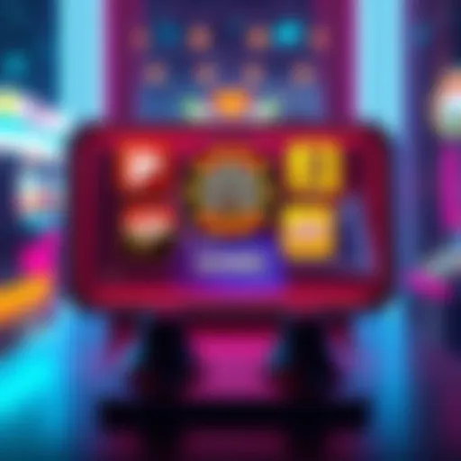 Five game icons representing Pump, Dart, Snakes, Flip, and Cases on a gaming console screen