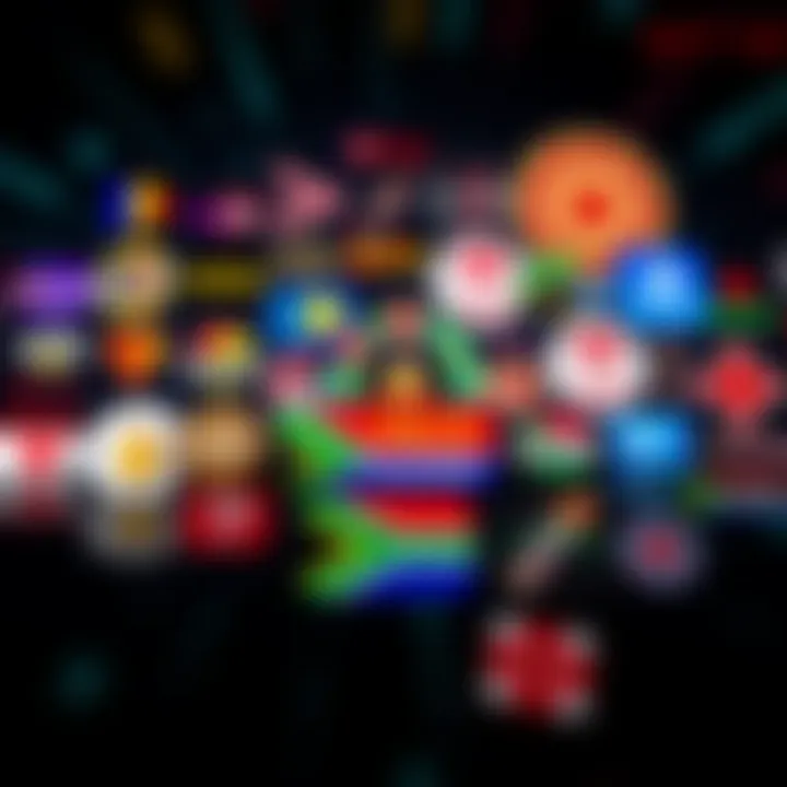 A collage of logos representing top online casino sites in South Africa