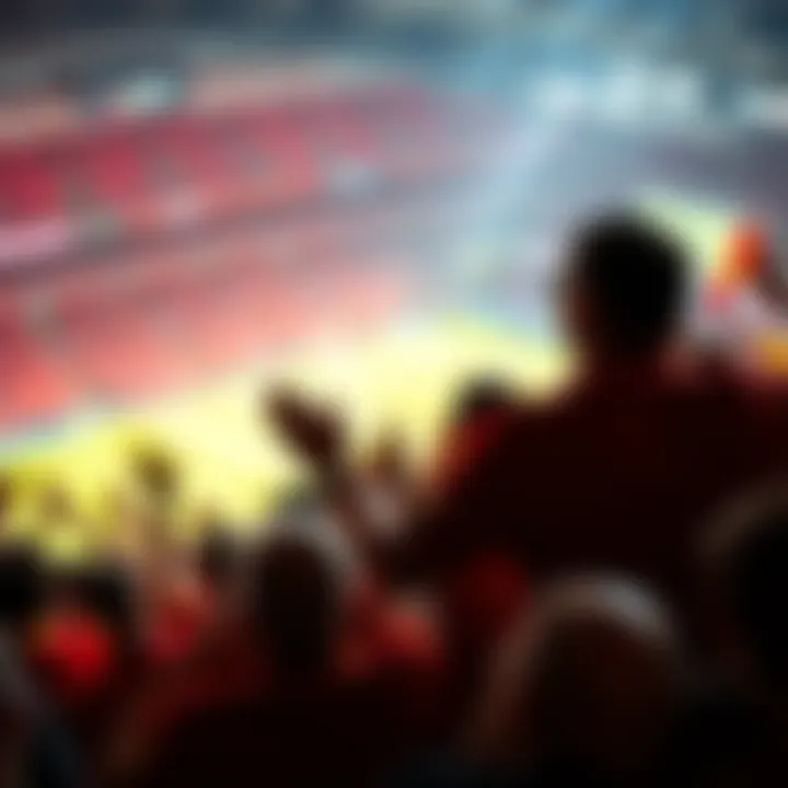 Fans cheering for Portugal and Spain during World Cup 26 match