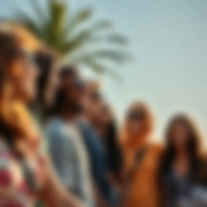 Positive Vibes A group of people enjoying a sunny day outdoors, smiling and sharing good vibes together.