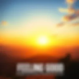 A bright sunrise over a peaceful landscape, symbolizing hope and positivity for success