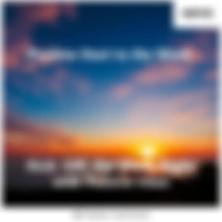 A bright sunrise over a calm landscape, symbolizing a fresh start and positive energy for the week ahead.