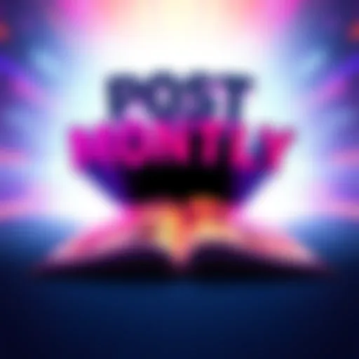 Cover illustration for Post Monthly featuring bright colors and an open magazine with news headlines.