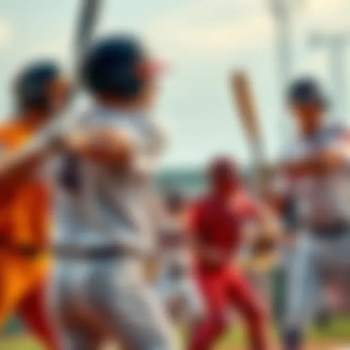 A lineup of strong baseball players getting ready to hit home runs in Mr Lottery's final slip