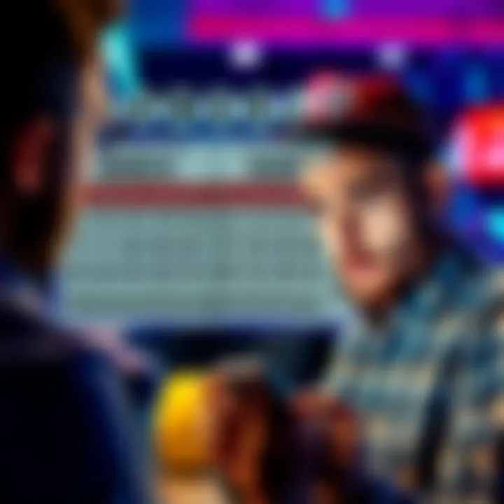 A graphic showing conflicting Powerball numbers; a lottery ticket and a confused player looking at their phone