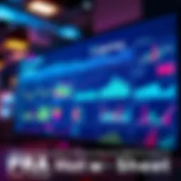 A report showing data trends and insights on a digital screen with charts and graphs