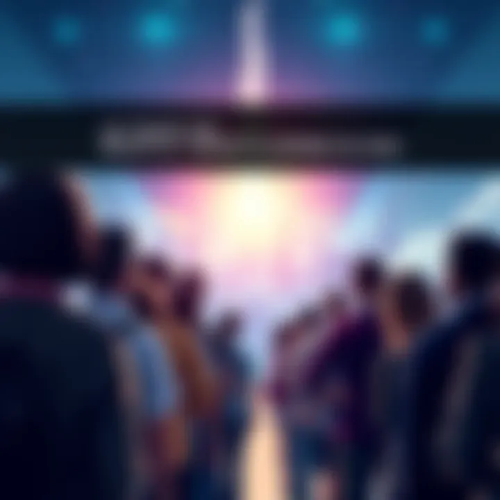 A group of diverse people looking towards a bright skyline with futuristic buildings, symbolizing upcoming changes in 2025