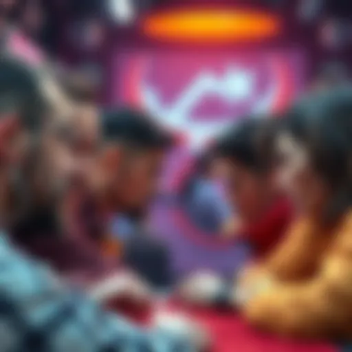 A tense scene showing individuals facing off in a competitive environment, with expressions of determination and anxiety, hinting at the possibility of one of them giving up.