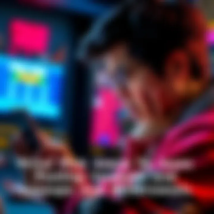 A frustrated person looking at their phone with the Prize Picks app open, showing error messages for lineup posting and fund withdrawal.