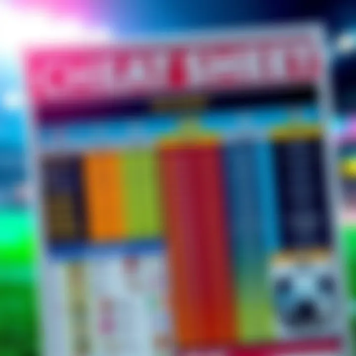 A colorful cheat sheet displaying top player picks and strategies for Sunday sports betting on PrizePicks.