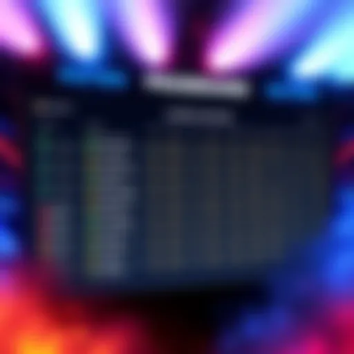 A visual representation of the PrizePicks leaderboard showing player rankings and ratings system