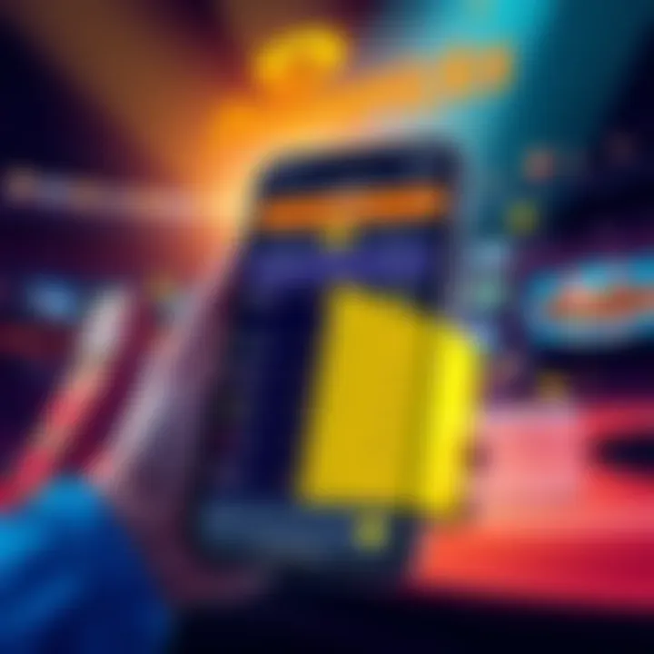 An illustration showing a mobile app displaying live square projections, with a lineup submitted and highlighted changes, illustrating the impact on betting strategies.