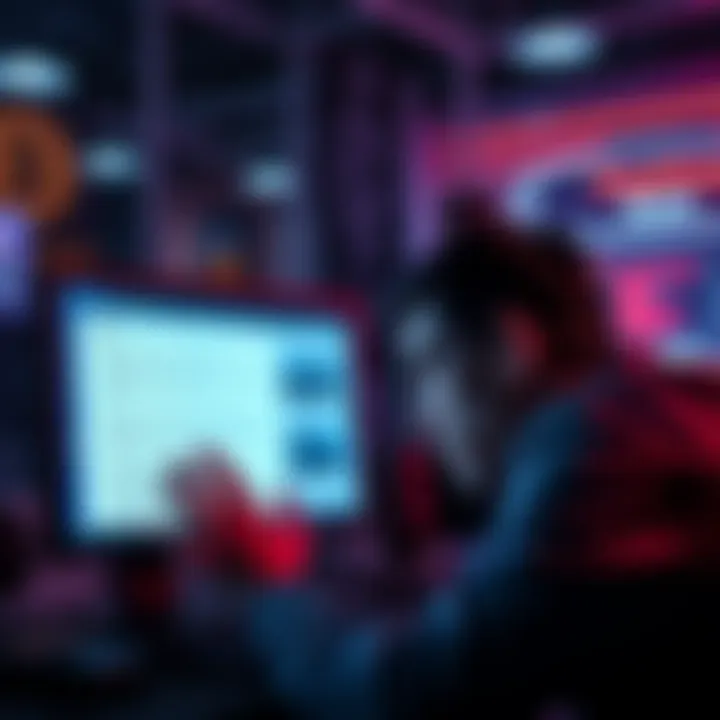 PrizePicks Scam Investigation A person looking at a computer screen displaying PrizePicks allegations with concerned expression