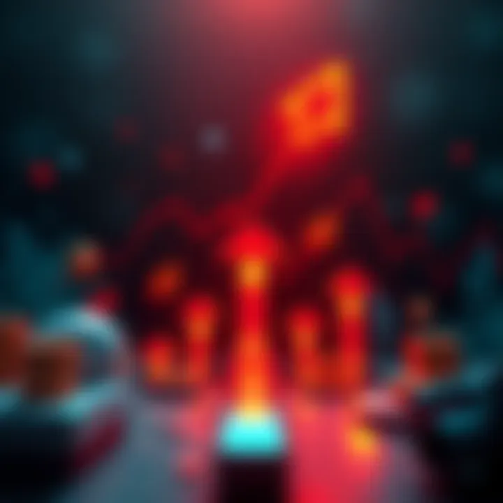 A graphic showing upward arrows and financial symbols representing profit growth, with bounds and assists highlighted, symbolizing strategies for increased revenue.