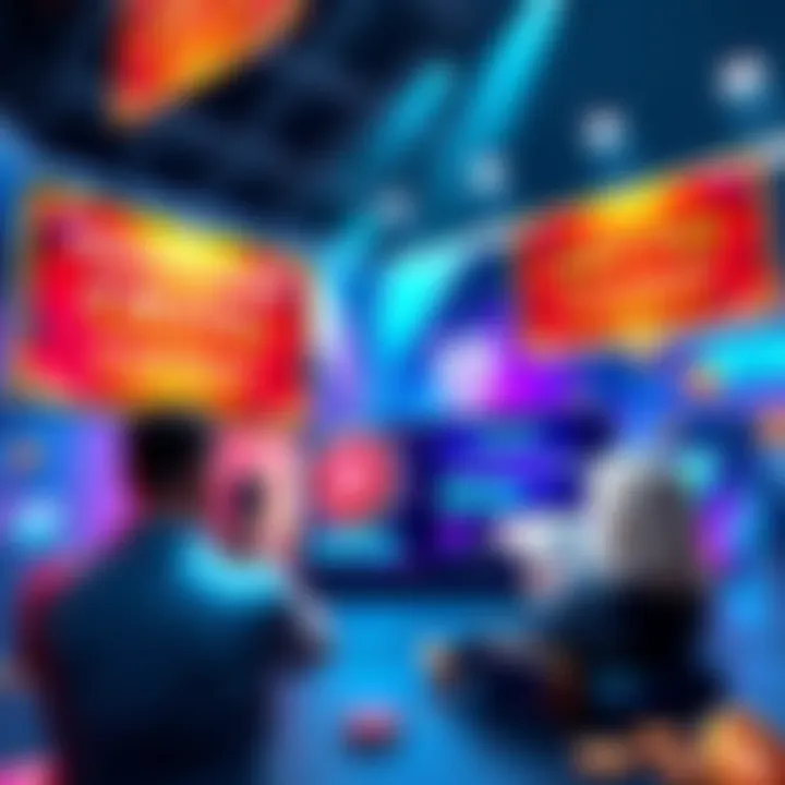 A digital marketing campaign for an online crypto casino featuring promotional banners and gaming elements.