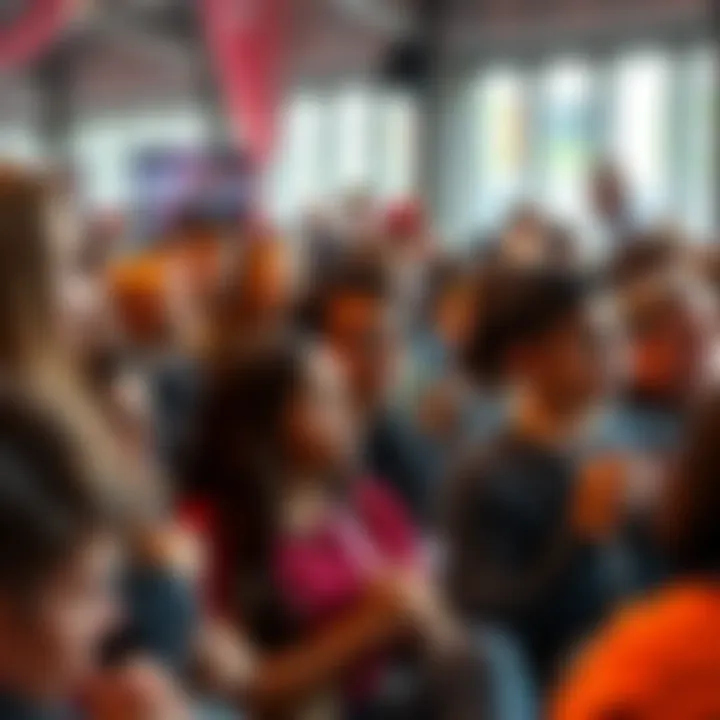 Public Sentiment in 2025 A diverse group of people sharing thoughts and opinions in a public forum setting, showcasing their emotions and concerns about current societal issues.