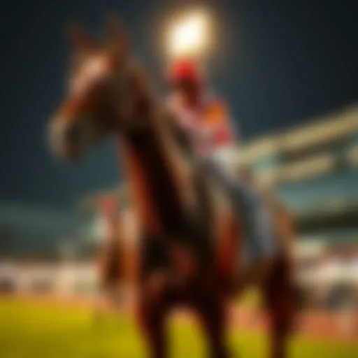 PUMA, a racehorse, stands proudly after finishing second in the Penn Derby, showcasing its talent and strength.