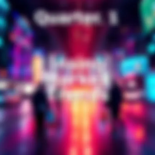 A graphic showing rising market trends and key insights for the first quarter of 2025.