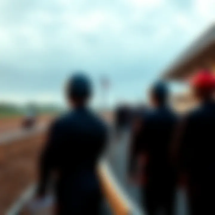 Racing stewards monitoring a horse race at an American racetrack, ensuring fair play and integrity.