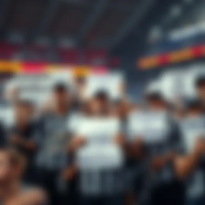 Raiders fans expressing frustration Group of Raiders fans showing anger at a game, holding signs about biased refereeing