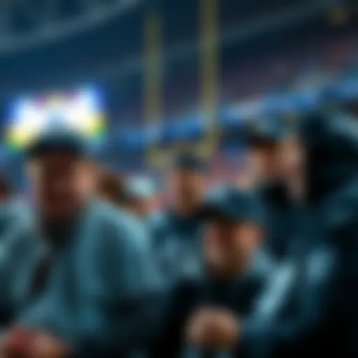 Raiders fans debating whether to cash out or let their bets ride during a game day setting