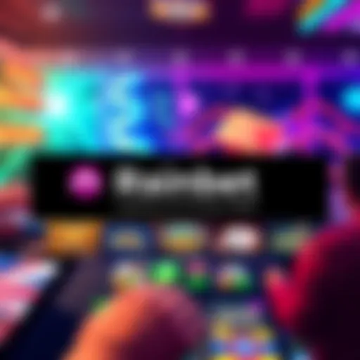 A vibrant interface of Rainbet casino showing games and bonuses without KYC requirements