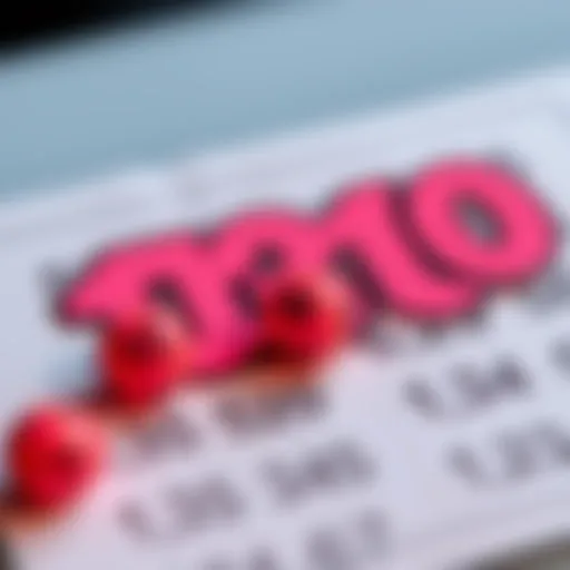 A visual representation of various randomly selected lottery numbers on a ticket, showing no obvious patterns, symbolizing the choice of numbers by players.