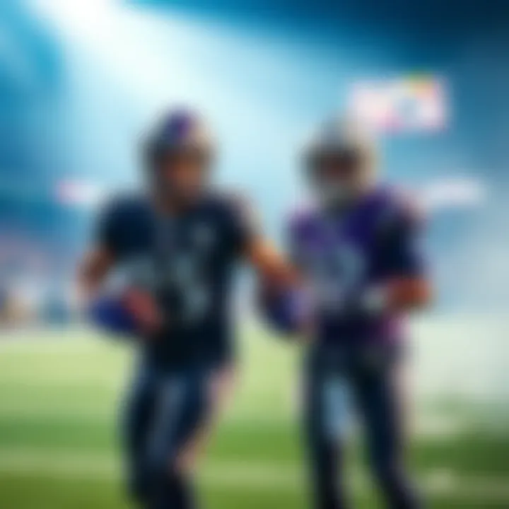 Derrik Henry and Hunter Henry prepare for the Sunday Night Football game between the Ravens and Patriots, showcasing their skills on the field.