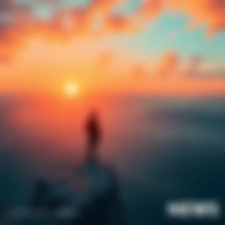 A person standing on a cliff overlooking a sunrise, symbolizing hope and new possibilities in uncertain times.