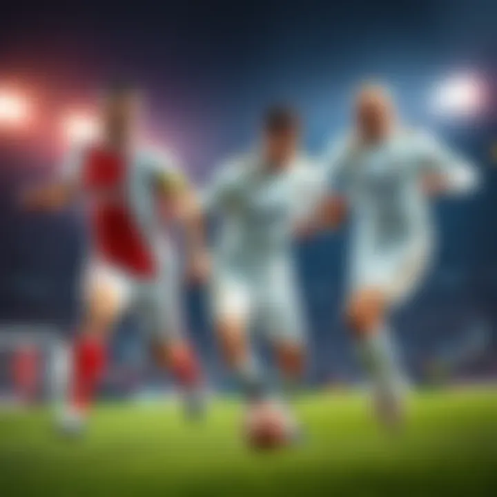 Real Madrid and Bayern players competing during a soccer match