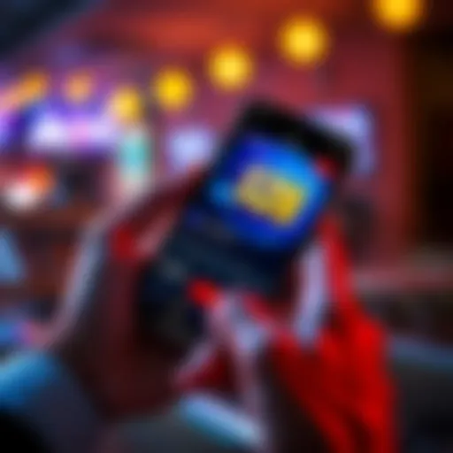 Person holding a smartphone showing the Rebet.app interface with a deposit and bonus offer