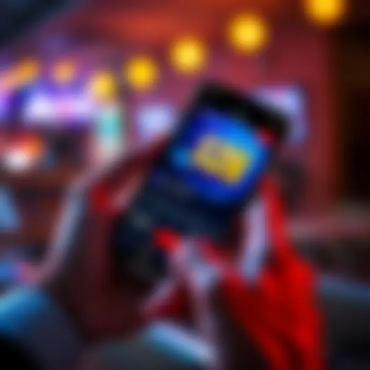 Person holding a smartphone showing the Rebet.app interface with a deposit and bonus offer