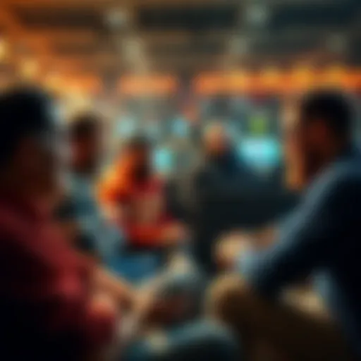 A group of recovering sports gamblers sharing their thoughts on watching sports during recovery