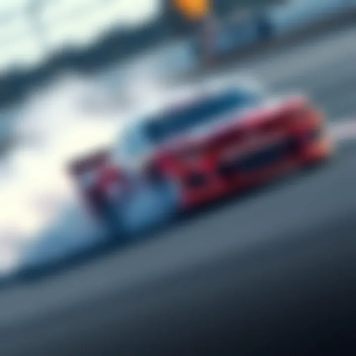 Driver Reddick competes in a Nascar race, showcasing skill and determination amidst racing action.