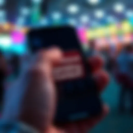 A smartphone displaying a button labeled 'Remove Gambling Content'. The user is hovering their finger above the button, contemplating pressing it.