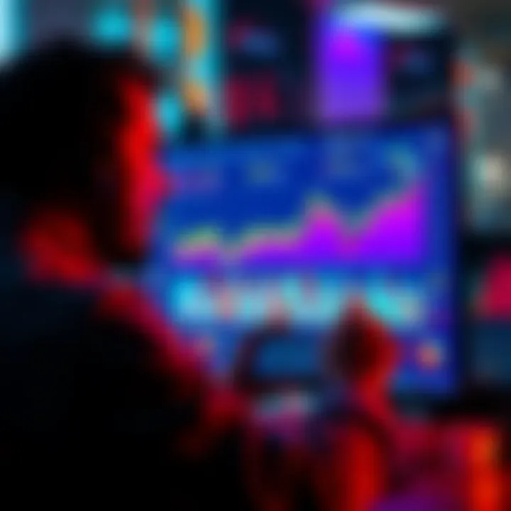 A person analyzing data trends related to early game Outlier apps on a computer screen