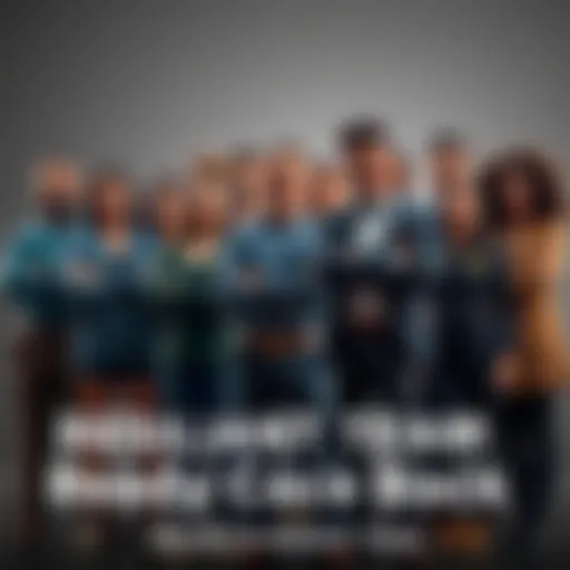 A diverse group of determined individuals stands together with confident expressions, symbolizing strength and resilience against challenges.
