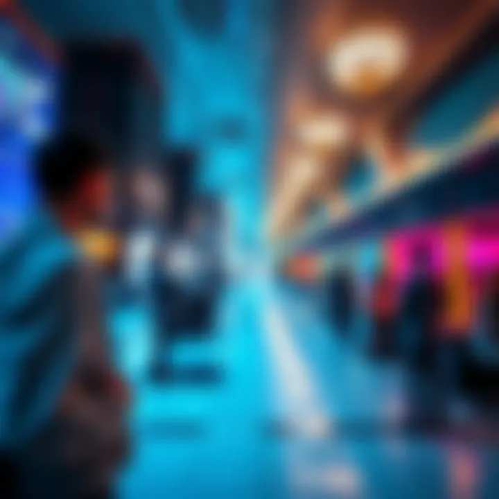 People interviewing for job positions at Resorts World NYC's grand opening event