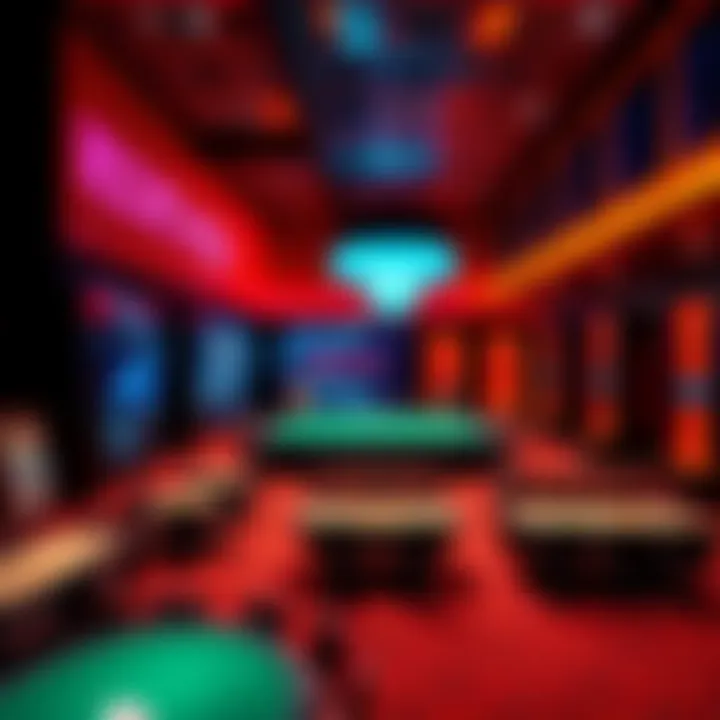 Concept image of the new poker room and sportsbook at Resorts World NYC with a modern design