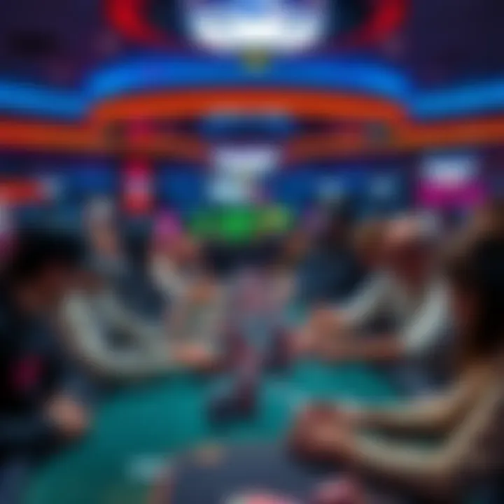 Colorized World Series of Poker image showing players at the table during a game