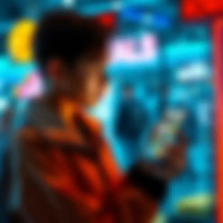 A person looking at various attractions and deals using rewards coins on a smartphone